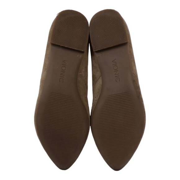 Vionic Gem Posey Taupe Perforated Suede Flats Size 6.5 #1313 - Picture 7 of 8